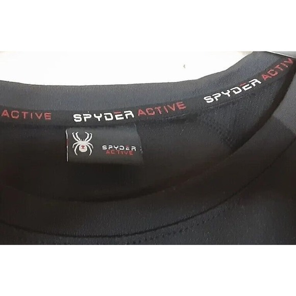Womens Activewear Top Shirt Top Spyder Proweb Pullover Black Stretch Long Sleeve - Picture 4 of 5